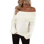 ChicVibe™ – Pull Chaud à Col Décolleté